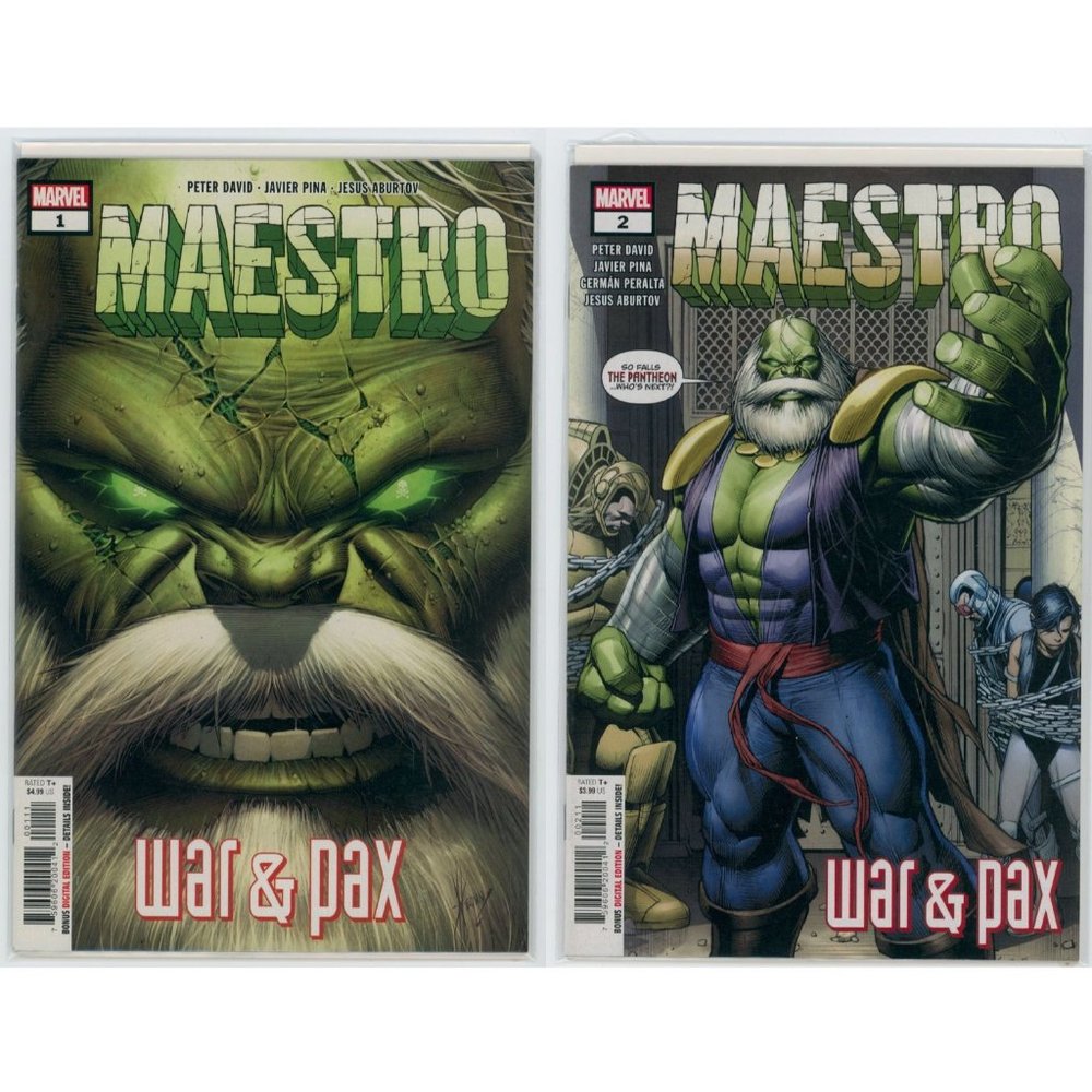 MAESTRO WAR & PAX Issues #1A and #2A, Marvel Comics, ©2021, HIGH GRADE